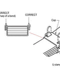 Heavy Duty 4Pc Leaf Spring Clamp Kit For Trailer And Tv Suspension Repair Clip With All Hardware For Easy Install And Total Stability On Your Rig, diagram showing correct U-clamp placement