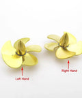 Copper 5 Blade RC Boat Propeller 31mm M4 Prop for 4mm Shaft, Left and Right Handed Rotating, Durable Soldered Blades