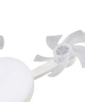 Totally Slick Remote Controlled Ceiling Fan Light Combo with E26 bulb, stylish white design, compact for small spaces.