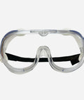 Front view of Chemical Splash Safety Goggles With Anti Fog Coating Clear Lens Wide Vision Soft Comfy Lightweight Feel Adjustable Strap