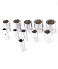 One Quarter Inch Magnetic Socket Wrench Set With Chrome Vanadium Steel Bits, Non Slip Hand Tools For Home Repair And DIY Maintenance