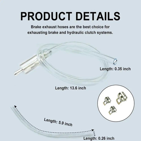 Two Pack Brake Bleeder Hose With One Way Check Valve For Motorcycle Clutch And Brake Bleeding Tool; hose and valve detail