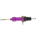 Bulletproof Pull Type Hydraulic Clutch Slave Cylinder With A Beefed Up 7 8 Inch Bore, purple aluminum body for smooth shifting in trucks.