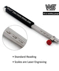Hi Lo Internal Welding Gage For Measuring Internal Misalignment And Fit Up Shop Grade Stainless Steel Inch Gage Ranges 0 To 0.15625 Inch Misalignment And 0 To 0.1875 Inch Gap Single Purpose Welding Tool, stainless steel with engraved inch scale