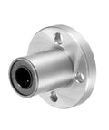 Top Tier 10 mm Bore Round Flange Linear Ball Bearings Sealed Chrome Steel Bushings for CNC setup, showing a single bushing.
