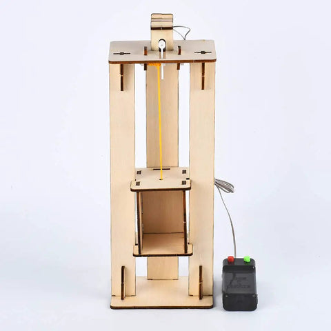 Hands-On DIY Electric Elevator Lift Kit For Kids Science And STEM Learning, Wooden Model For Self Assembly, Fun Educational Engineering Toy That Teaches Lifting, Pulley Systems, And Creative Problem Solving, wooden lift kit with remote