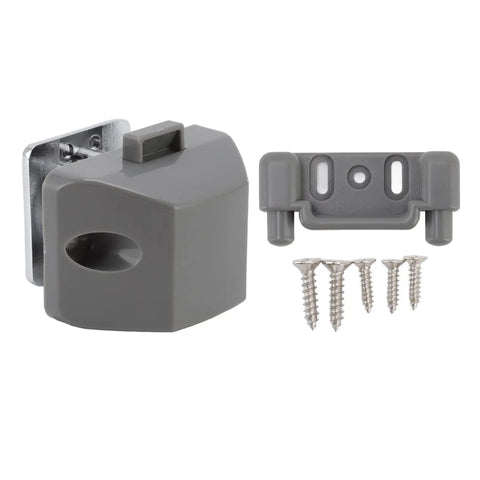 Push Button Cabinet Latch With Locking Knob For RV And Boat Easy Press To Lock And Release Zinc Alloy And ABS Chrome Handle