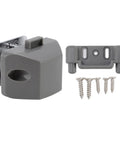 Push Button Cabinet Latch With Handle Keyless Zinc Alloy Lock for RV Drawers and Cupboards shown with mounting screws