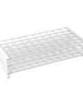 Plastic Test Tube Rack For 15 To 18 mm Tubes, 50 Hole Capacity, 18.7 mm Hole, Detachable Lab Organizer, Durable Polystyrene Construction.