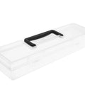 Grab And Go Portable Plastic Toolbox With Handle, Large Capacity Craft And Hardware Organizer, clear with black handle