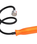 Flexible Magnetic Grabber Tool With 20 Lb Pull Bendable Magnetic Snake Reach Tool with orange handle, chrome shaft