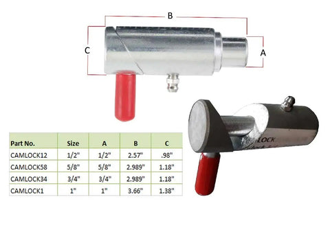Heavy Duty 5/8 Cam Lock Twist Lock Plunger Pin For Tow Trucks And Recovery Trucks Zinc Plated spring loaded pin with red handle