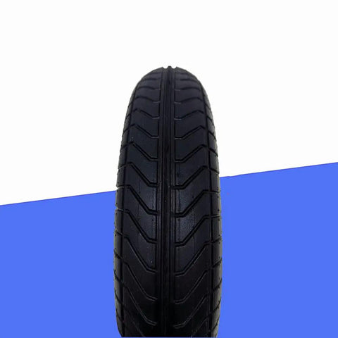 8 Inch X 2 Inch Wheelchair Caster Wheels With Slick Rolling Pneumatic Tires And Tough As Nails Aluminum Alloy Hubs For Powered Chairs Featuring Sure Grip Treads And A Total No Sweat Swap In Setup - black tire with tread pattern
