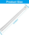 One Pair 14 Inch White Drawer Slides Heavy Duty Cold Rolled Steel Cabinet Tracks With Nylon Rollers, showing product size and dimensions.
