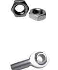 Built Tough Two Pack 16 Millimeter Male Rod Ends Steel Heim Joints Left Hand Thread Rose Joint Bearings with nuts.