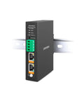 Industrial Gigabit 90W PoE Splitter With IEEE 802 3BT PoE And DC Output 5 9 12 24V DIN Rail Mount Power Supply installed