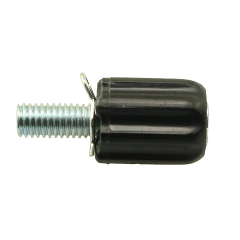 Side view of one of four M5 derailleur micro adjustment screws 0.98 by 0.19 inch for mountain bike frame mount barrel adjusters