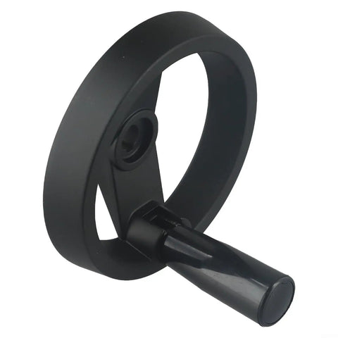 Heavy Duty Foldable Spoke Handwheel Aluminum Alloy With Revolving Handle for Milling Machine Lathe Grinder Black 12mm Bore 125mm OD