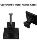 12 Pack Black Matte Square Cabinet Knobs For Drawers Built Tough With Solid Metal Build 30mm 1.2 Inch Size And Standard Screw Holes Easy Upgrade For Cabinets Dressers And More, black matte square knobs with screw