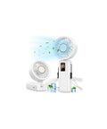 3 In 1 Portable Personal Fan With 5 Speed Settings And 6000mAh USB Rechargeable Battery LED Display showing desktop and handheld modes.