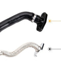 Dodge 07 To 18 2500 3500 6.7L Cummins Turbo Drain Tube Kit Replacement Oil Line Kit For VGT Turbo Black Finish vs Stock Tube