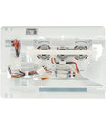 OEM Ice Maker Kit for Refrigerators Replacement Plug and Play Exact Fit Restores Reliable Ice Production Replaces AEQ73449901 Ice Maker Assembly for Consistent Ice Cubes, white plastic