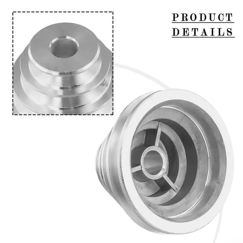 Heavy Duty Aluminum 5 Step Variable Pulley Kit For Benchtop Drill Press With 14mm And 22mm Bore, K26 Rubber Belt Included For Fast Drive Transmission On Small Motor Shafts, aluminum pulley detail
