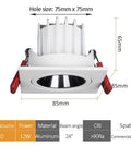 UWYTGF 3.3 Inch Retrofit Led Recessed Light, Dimmable Led Recessed, Circular aluminum design with adjustable angle for lighting.