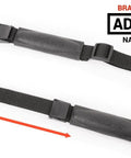 Air Rifle Sling Narrow With Adjustable Grip And Quick Detach Swivels In Camo Breathable Air Web Pattern For Comfortable Shoulder Load Distribution Narrow Profile That Fits Your Carry Style Built With LimbSaver Materials close-up view showing adjustable features.