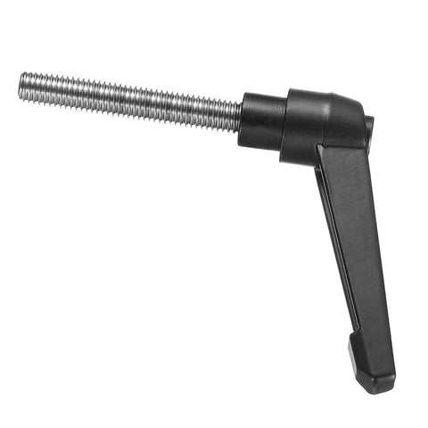 Adjustable clamping lever handle with M8 x 50mm stainless steel threaded stud and black lever