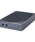 Compact Intel Core I5 1135G7 Mini PC With 16GB DDR4 Ram And 128GB M2 Ssd, gray mini computer box with USB ports.