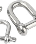 304 Stainless Steel D Type Shackle Bow U Type Lifting Ring M16 1 Piece With M4 M5 M6 M8 Pin Set for Marine Hoisting Rigging