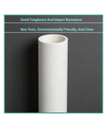 Close-up of 10 Pack Heavy Duty M20 Rigid Cable Conduit Pipe showing smooth white plastic material for electrical wiring.