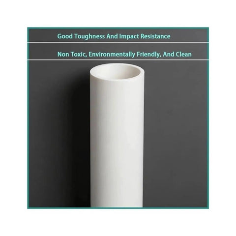 Close-up of 10 Pack Heavy Duty M20 Rigid Cable Conduit Pipe showing smooth white plastic material for electrical wiring.