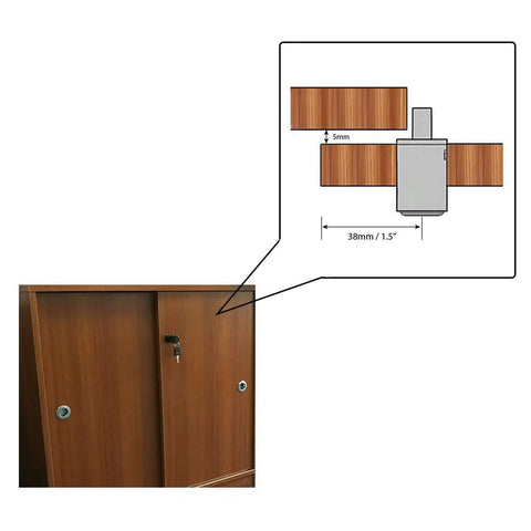 Real Deal Push Plunger Drawer Locks Built Dang Tough With Wear Proof Chrome Plated Zinc spring latch, 38mm installation diagram.