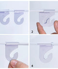 20 Pairs Drop Ceiling Hooks Heavy Duty Aluminum T Bar Hooks for Classrooms and Offices, showing installation on tiles.