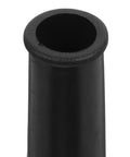 Solid Rubber Cable Sleeves For Desktop And Entertainment Center Wires Shock Absorbing Cord Organizer tube end view black rubber.