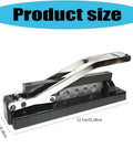 Heavy Duty H8 Hose Crimping Kit For Desk Or Portable Use, displaying size dimensions and metal lever on cast iron body.