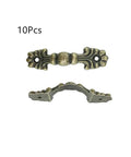 Arch Shape Door Pull Handles Bronze Tone Zinc Alloy 1.6x0.4 Inch With 2mm Holes And 1.2 Inch Center Distance Set Of 10 Durable Hardware For Doors Cabinets Drawers Jewelry Boxes