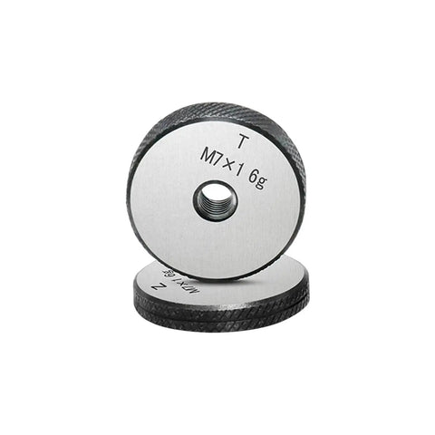 2 Piece Metric Thread Ring Gauge Set M1 To M30 Go No Go For Mechanical Inspection High Precision Measuring Tools