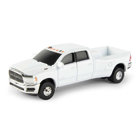 Ram 3500 Die-Cast 1/64 Dually Pickup White Collect N Play Toy Truck For Kids And Collectors, Realistic Details From ERTL