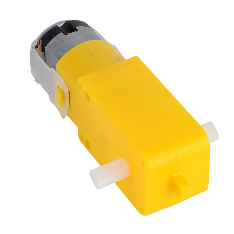 Close-up of TT geared motor for mecanum wheel kit for robot car