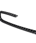 R18 10Mm By 15Mm Black Plastic Cable Wire Carrier Drag Chain 1M Length for CNC Machines, reinforced nylon, flexible looped view.