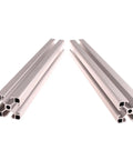 Heavy Duty 2 Piece 4040 T-Slot Aluminum Extrusion Profile Frames For DIY Projects And European Linear Rail Systems stack side by side.