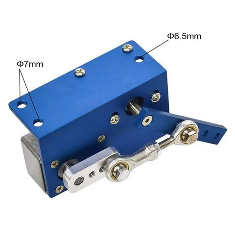 12V Linear Actuator With 90 Degree Stroke And 110 RPM No Load Speed 0.67 Kgcm Torque DC Worm Geared Motor, blue metal casing.