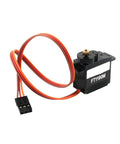 Compact Yet Kickass 9 Gram Servo With Rock Solid Metal Gearbox and Three Point Five Kilograms of Heavy Duty Torque offering a Smooth Two Hundred Degree Sweep.