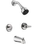 Aragon Two Handle Tub And Shower Faucet With One Spray Showerhead Chrome Finish Valve Included Refurbished And Tested