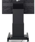 Built Tough 43 Inch Touchscreen Digital Signage Stand With Smooth Motorized Lift And Tilt Crisp Full HD 1080P Workhorse Mobile Kiosk rear view.