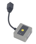 Fixed Mount Industrial Barcode Scanner With Beefy Aluminum Alloy Housing Reads 1D 2D And QR Codes Fast At 120fps Auto Sensing And Button
