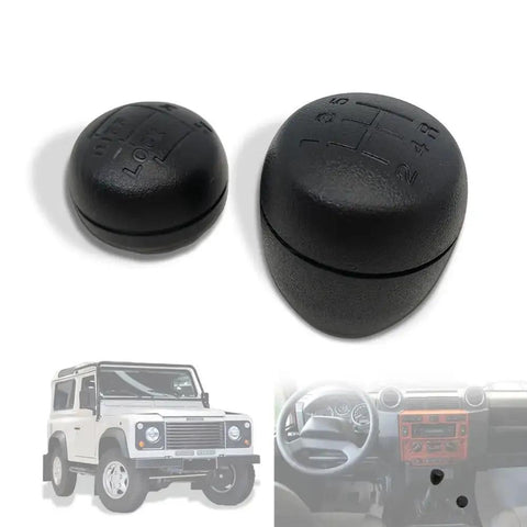 Upgrade Your R380 Truck With This Slick Black ABS Shift Knob Kit, Built Tough To Grip And Glance For LT77 Manual Transmissions On Discovery Defender Off Road Models That Are Ready To Roll Hard From 1983 Through 2016 Without Any Slip Or Fade During Heavy black ABS shift knob kit for Land Rover Defender LT77, shown with gear pattern
